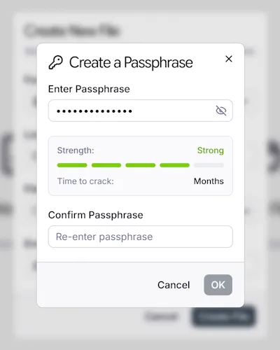 Protetto da passphrase